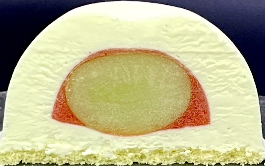 クリスマスケーキ2022~23年☆HAPPY☆クリスマス&スノーマン&酪亭ちーずスフレ断面図