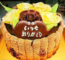 父の日ケーキ☆大黒柱ロール５号＆４号＆３号