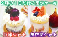 毎月22日はショートケーキの日！1日だけの限定販売スイーツ♪苺ショート・ピーチショート・メロンショート・巨峰ショート・いちじくショート